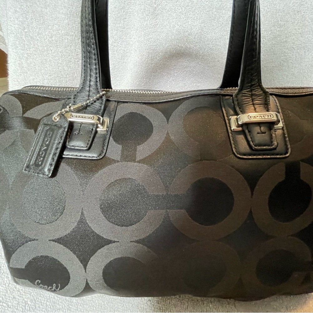 Coach black fabric bag